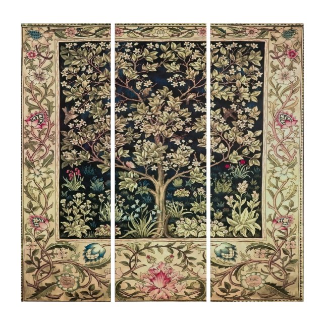 Willam Morris beautiful designs and creations,Vint Triptych (Front)