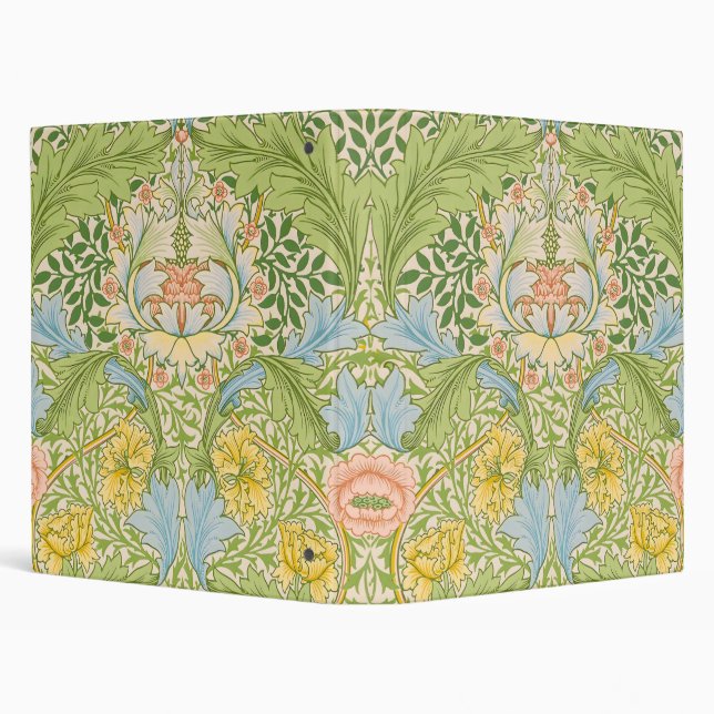 Willam Morris Myrtle Garden Floral Classic 3 Ring Binder (Background)