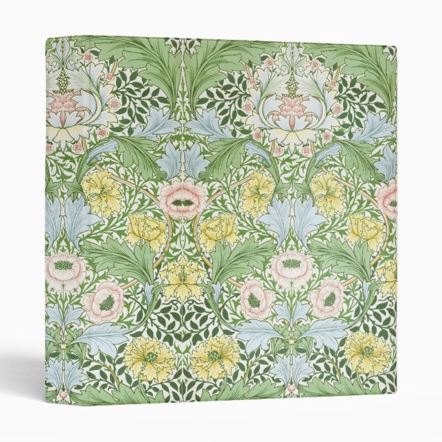 Willam Morris Myrtle Garden Floral Classic 3 Ring Binder (Front/Spine)