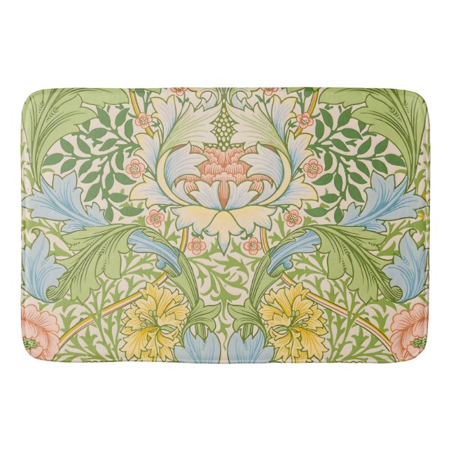 Willam Morris Myrtle Garden Floral Classic Bath Mat (Front)