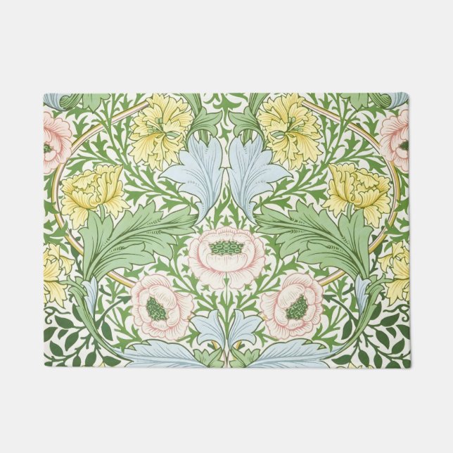 Willam Morris Myrtle Garden Floral Classic Doormat (Front)