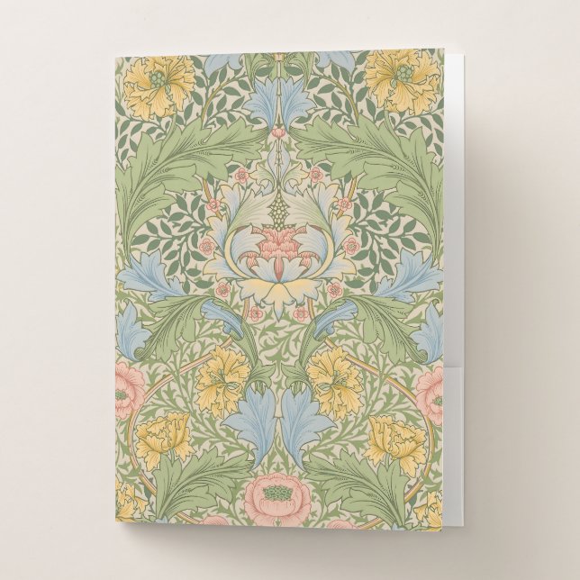 Willam Morris Myrtle Garden Floral Classic Pocket Folder (Front)