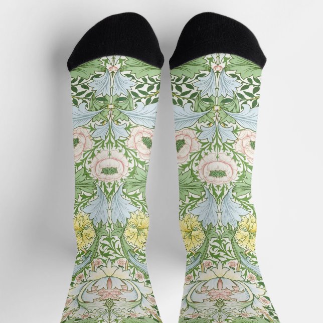 Willam Morris Myrtle Garden Floral Classic Socks (Top)
