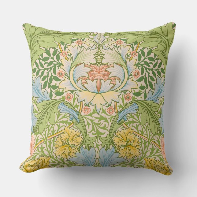 Willam Morris Myrtle Garden Floral Classic Throw Pillow (Front)