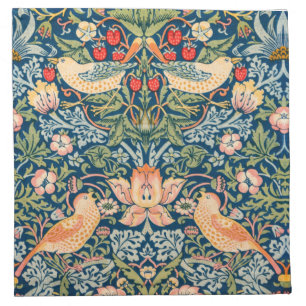 Willam Morris strawberry thief,vintage birds Cloth Napkin