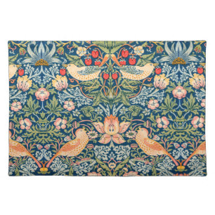 Willam Morris strawberry thief,vintage birds Cloth Placemat