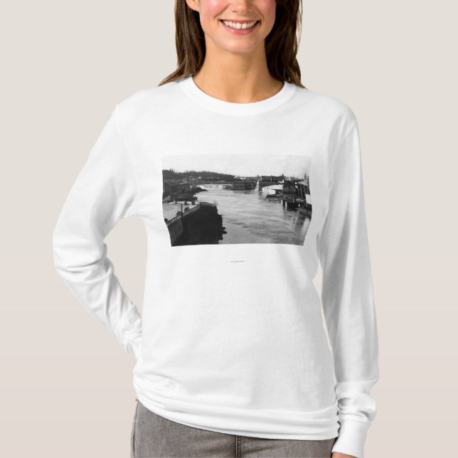 Willamette Falls and Paper Mills Oregon City T-Shirt (Front)