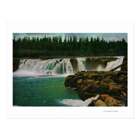 Willamette Falls in Portland Postcard