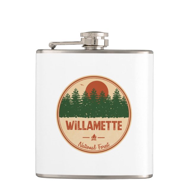 Willamette National Forest Flask (Front)