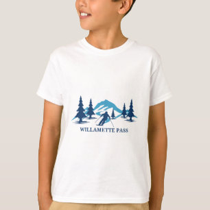 Willamette P Oregon Ski Resort Skiing Skier T-Shirt