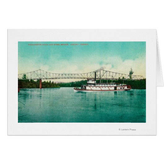 Willamette River and Steel Bridge in Albany (Front Horizontal)