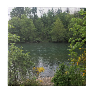 Willamette River, Elijah Bristow State Park, OR Ceramic Tile