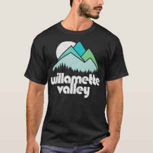 Willamette Valley Oregon Vintage Minimalist Mounta T-Shirt
