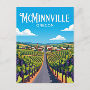 Willamette Valley Way USA Postcard