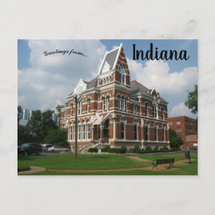 Willard Library Evansville Indiana Postcard
