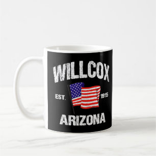 Willcox Arizona Az Usa Stars Stripes Vintage Style Coffee Mug