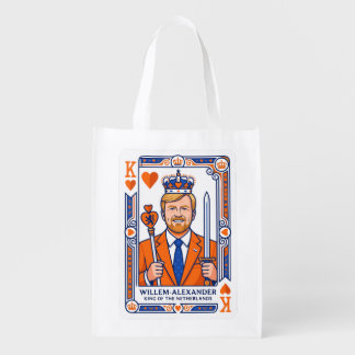 Willem-Alexander Speelkaart - Hartenkoning Konings Grocery Bag