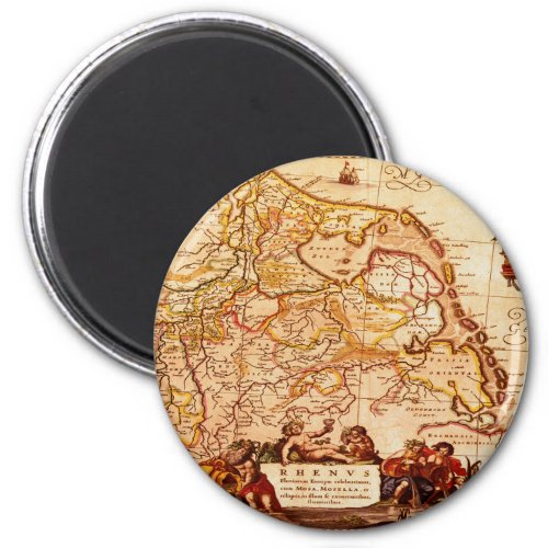 Willem Blaeu Old Rhineland Germanic Map Series Magnet