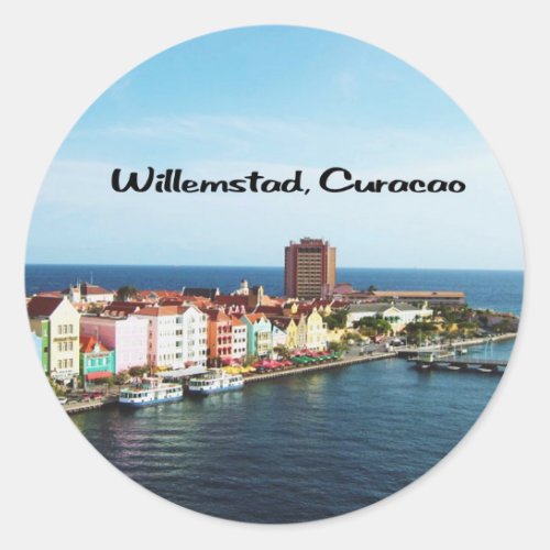 Willemstad Curacao Classic Round Sticker