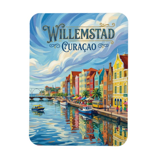 Willemstad Curaçao Magnet (Vertical)