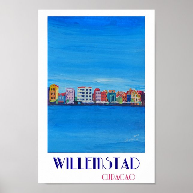 Willemstad Curacao Retro Poster (Front)