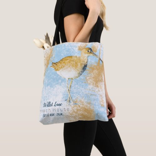 Willet Shorebird Vacation House Tote Bag