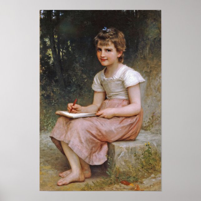 William-Adolphe Bouguereau-A Calling 1896 Poster (Front)