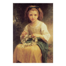 William-Adolphe Bouguereau Child Braiding a Crown