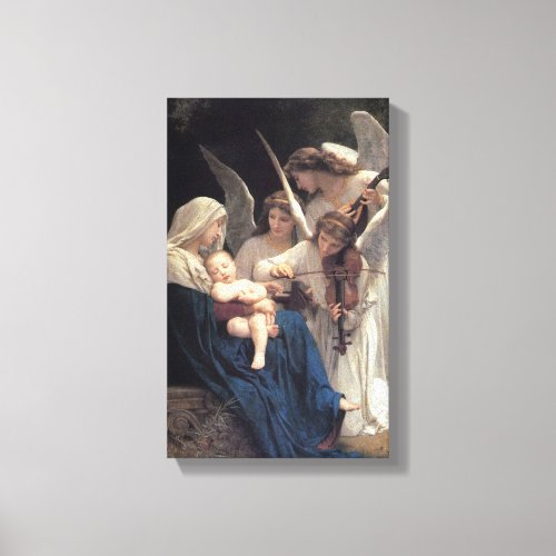 William_Adolphe Bouguereau _ Song of the Angels Canvas Print