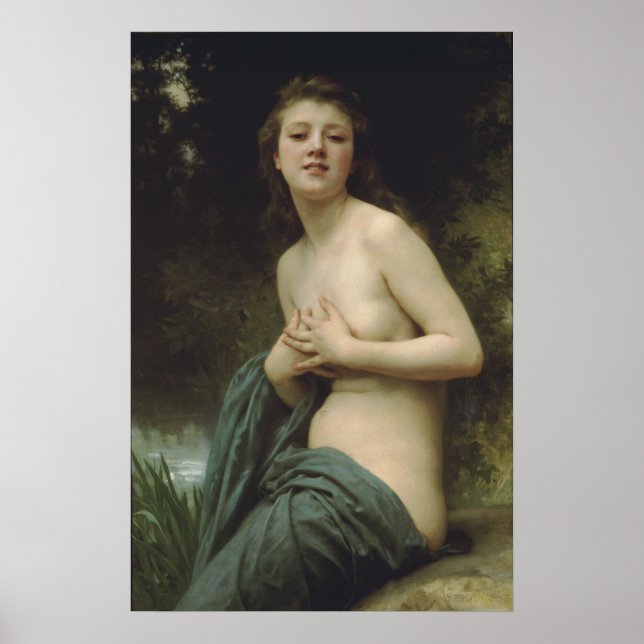 William-Adolphe Bouguereau-Spring Breeze Poster (Front)