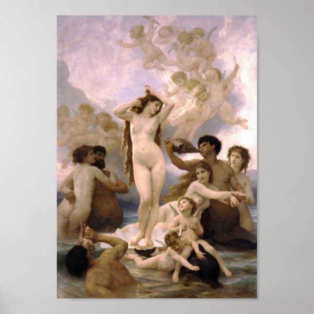 William Adolphe Bouguereau-The Birth of Venus Poster (Front)