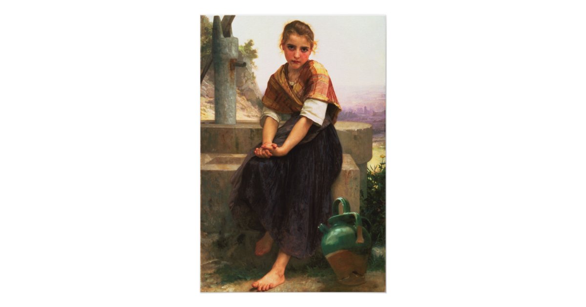 WilliamAdolphe Bouguereau The Broken Pitcher Poster