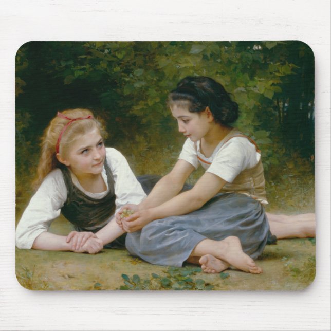 William-Adolphe Bouguereau - The Nut Gatherers Mouse Pad (Front)