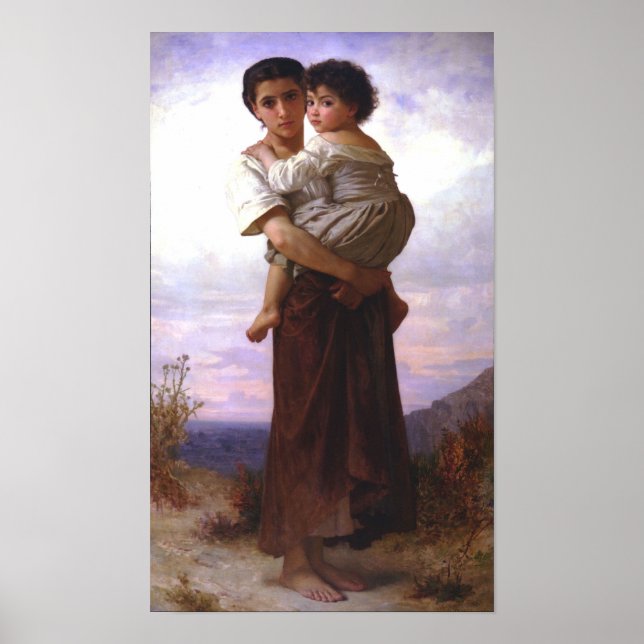 William-Adolphe Bouguereau-Young Gypsies Poster (Front)