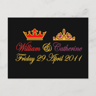 William and Catherine Royal Wedding Postcard