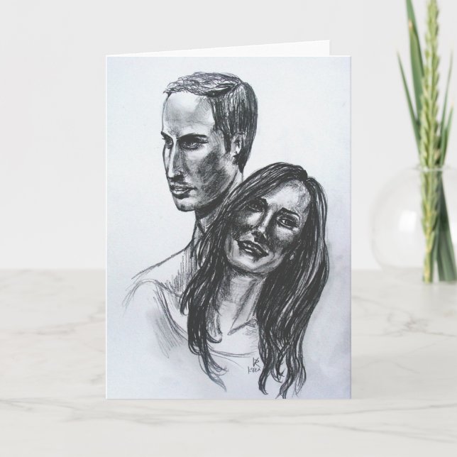 William and Kate Greeting Card (Front)