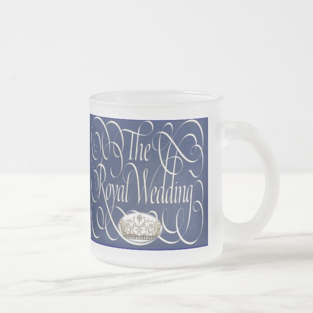 William and Kate Royal Wedding Collectibles Frosted Glass Coffee Mug (Right)