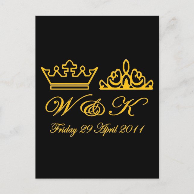 William and Kate Royal Wedding Postcard (Front)