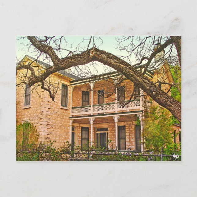 William Bierschwale Home, Fredericksburg, TX Postcard (Front)