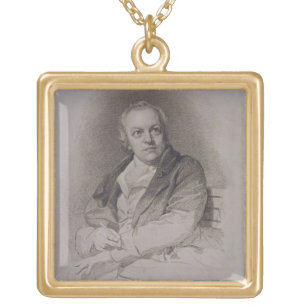 William Blake (1757-1827) engraved by Luigi Schiav Gold Plated Necklace