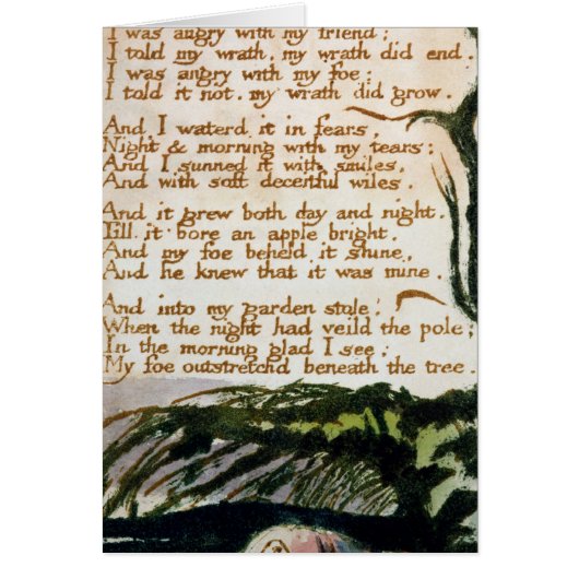 William Blake | A Poison Tree Cards (Front)