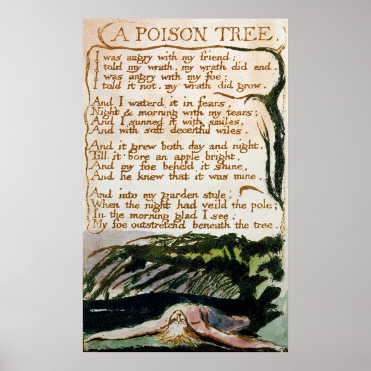 William Blake | A Poison Tree Poster | Zazzle