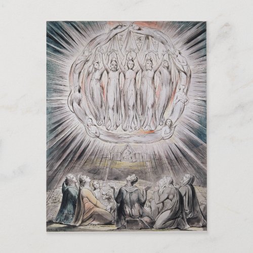 William Blake_ Angels appearing to the Shepherds Postcard