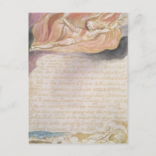 William Blake  As a new heaven is begun Postcard