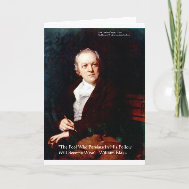 William Blake "Become Wise" Wisdom Quote Gifts Card (Front)