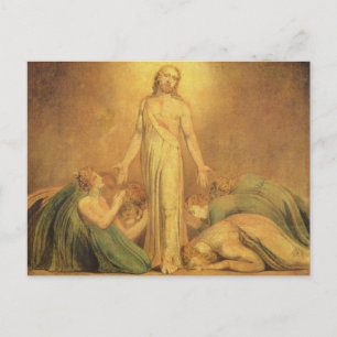 William Blake Christ Appearing to the Apostles a Postcard