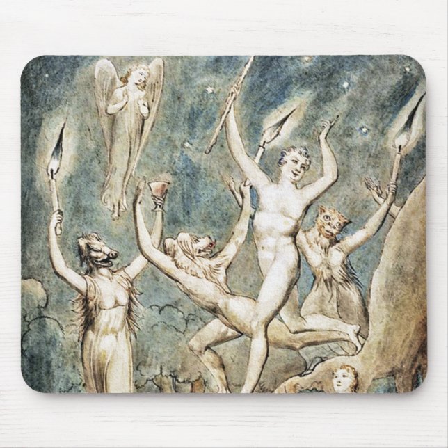 William Blake: Comus with His Revellers Mouse Pad (Front)