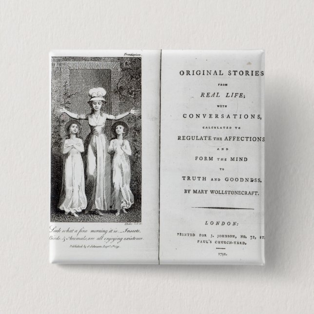 William Blake | Frontispiece to 'Original Stories  Pinback Button (Front)