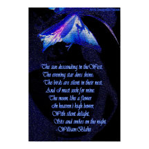 William Blake "I must seek for mine" quote poster
