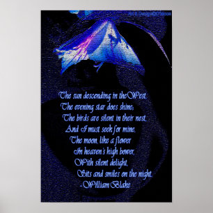 William Blake "I must seek for mine" quote poster